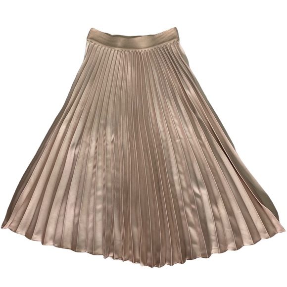 H&M light pink pleated midi skirt - Picture 1 of 4